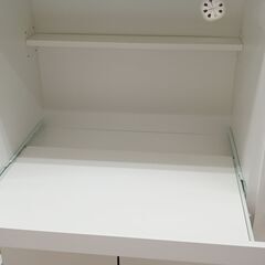 ★リユースのサカイ高崎店★TJ12797  食器棚 白 H89×D39.5×W90 クリーニング済みの画像
