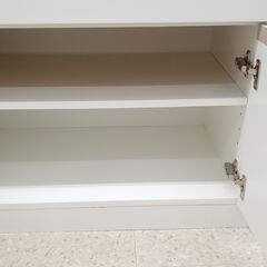★リユースのサカイ高崎店★TJ12797  食器棚 白 H89×D39.5×W90 クリーニング済みの画像