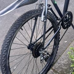【リサイクルショップどりーむ天保山店】No.449　自転車　26インチ　マウンテンバイク　切り替え付き🎵　ブレーキワイヤー交換済み🎵の画像