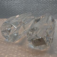 未使用品　クリスタル　花立　２個セットの画像