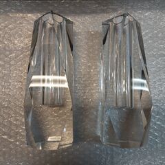 未使用品　クリスタル　花立　２個セットの画像