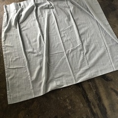 無印良品　カーテン　ブルー　ストライプの画像