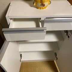 ニトリ　キッチンシェルフ引き出し付きの画像