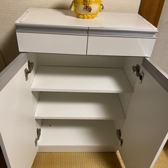 ニトリ　キッチンシェルフ引き出し付きの画像