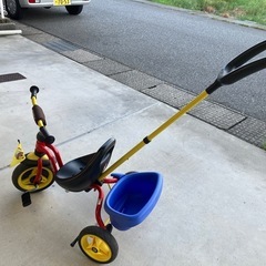 押し棒付き 三輪車 ダンプ荷台付き の画像