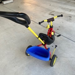 押し棒付き 三輪車 ダンプ荷台付き の画像