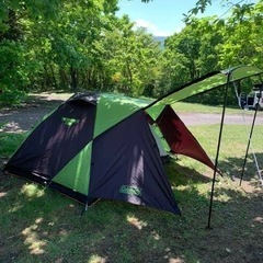 🏕️Coleman ツーリングドームLX テント＆DODポール＆シングルマットの画像