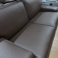 Maruni 3Pレザーソファ ブラウン 中古 
の画像