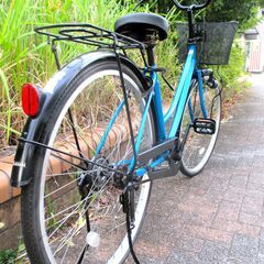 中古自転車 FROMAGE ママチャリ 自転車 26インチ LEDライト ブルー 通勤 通学 近所のお出掛けなどにの画像