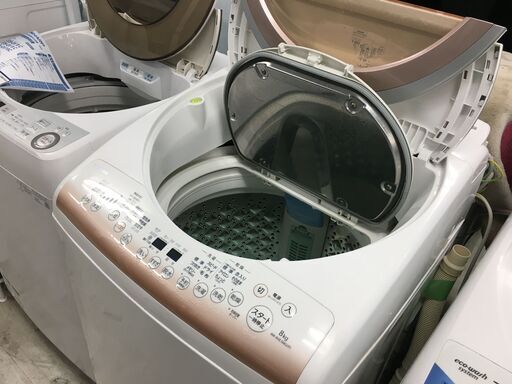 只今一番目の方と商談中洗濯機の分解クリーニング行っています！配送設置込み　とうしば8.0K洗濯乾燥機　2016年製　分解クリーニング済み！！