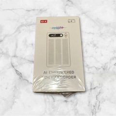 【新品未使用】ボイスレコーダー AI 自動文字起こし LED残量表示 ワンタッチ録音 64GBの画像