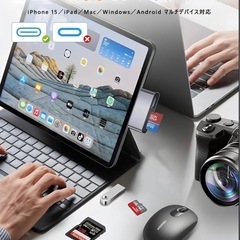 新品❤️USB Type-C sdカードリーダー3in1 USB/SD/TF変換アダプタの画像