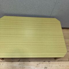 ニトリ 折りたたみ ローテーブル 木製調 ナチュラルカラー 幅90 奥行60 高さ32 コンパクト収納　【糸島市内 送料無料】250911-12の画像