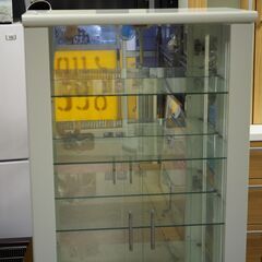 39 コレクションケース ガラスショーケース ホワイト 配達設置対応 ディスプレイ棚の画像
