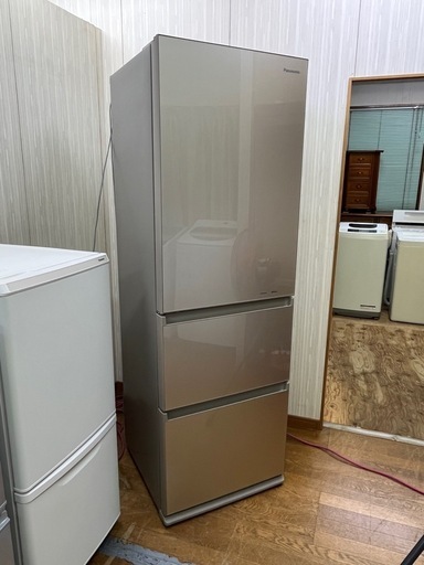 #6 貴重な左開き!! 3ドア冷蔵庫 Panasonic 2018年 365L NR-C37HGML-N 自動製氷 ガラスパネル