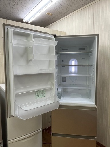 #6 貴重な左開き!! 3ドア冷蔵庫 Panasonic 2018年 365L NR-C37HGML-N 自動製氷 ガラスパネル