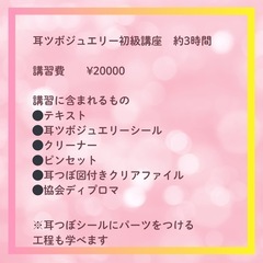 耳ツボジュエリー　初級講座の画像
