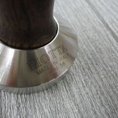 未使用保管品 モッタ エスプレッソ用タンパー 58mm ウッドハンドル MOTTA pressino tamper ステンレス コーヒー用品 西岡店の画像