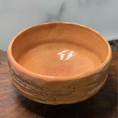 【茶道具】時代物 楽茶碗 在銘 作家物 抹茶碗 骨董 茶器 茶碗 アンティーク 古玩 古道具 古董 口縁釉剥がれあり　煎茶道具の画像