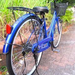 中古自転車 SEASON ママチャリ 自転車 26インチ ブルー 通勤 通学 近所のお出掛けなどにの画像
