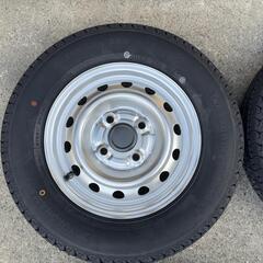 タ5 新品タイヤ 2025年製 ヨコハマ SUPER VAN 145/80R12 80/78N LT クリッパー スチールホイール 12インチ 3.5J-12 +38 100-4Hの画像