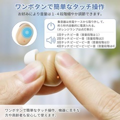 【新品未使用】集音器 高齢者 高齢者集音器 音声拡聴器 4段階音量調節 20-30時間連続の画像