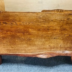 希少 欅 ケヤキ 一枚板 ローテーブル 無垢材 座卓 リビングテーブル 激レアの画像
