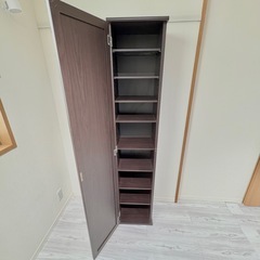 本棚　ミラー付きストッカー　収納の画像