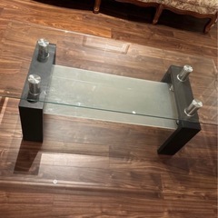 【美品】ガラステーブル　ローテーブルの画像