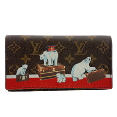 ルイヴィトン LOUIS VUITTON 長財布 モノグラム ポルトフォイユ サラ 二つ折り長財布 くま ベアー クリスマス限定 M62086 ブラウンの画像