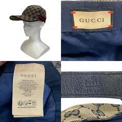 グッチ GUCCI キャップ GGキャンバス 帽子 シェリー 696845 ネイビーの画像