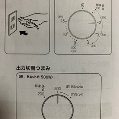 【取引依頼ストップ中】電子レンジ　説明書付（ニトリで購入）の画像