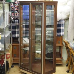 39 コレクションボード ショーケース 照明付き 木枠 配達設置対応 ガラスショーケース 両開きキャビネットの画像