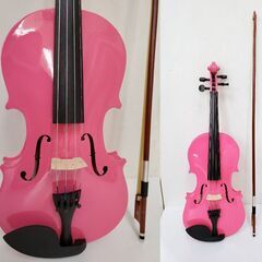 美品 ピンク バイオリン 4/4 ハードケース付き VANGOA W-4◆買取帝国 朝霞店◆の画像