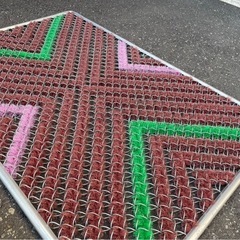 コメリ 玄関ブラシマット　玄関マット　泥除け　泥よけ　90×60㎝(大)　中古　④の画像