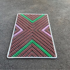 コメリ 玄関ブラシマット　玄関マット　泥除け　泥よけ　90×60㎝(大)　中古　④の画像