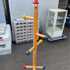 ピエロ　木製　ハンガーラック　洋服掛け　衣類掛け　子供　キッズ　ポールハンガー　中古　③の画像