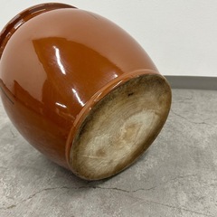 SNT890 常滑焼 久松窯 丸壺蓋付 10号 18.0L 漬物容器　かめ 梅干し壺　日本製　保存容器　梅干 味噌 漬物 中古 蓋付の画像