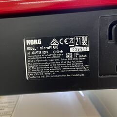 【リサイクルショップ ピカソ 小松原】🎹✨KORG microPIANO（レッド）✨2021年製 コンパクトデジタルピアノ★7686★の画像