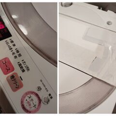 【分解清掃済】SHARP 全自動洗濯機 ES-GE6A 6.0kg（2017年製） の画像