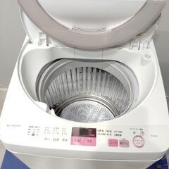 【分解清掃済】SHARP 全自動洗濯機 ES-GE6A 6.0kg（2017年製） の画像