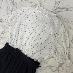 ミシェルマカロン　ドット柄　オールインワンの画像