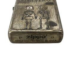 170590 ZIPPO ジッポ ZIPPO FOREVER スカル ライター 2013年製造 ユニセックス [1000027776574]の画像