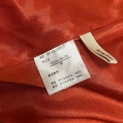 プリーツスカート　赤　花柄の画像