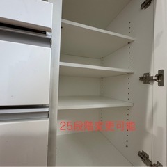 【9月締切】ニトリ キッチンカウンター ガラス扉 レンジボード 食器棚 ダイニング 引出し 収納 スライド テーブル 食卓 キャビネットの画像