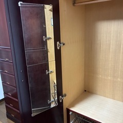婚礼箪笥 タンス 衣装ケース 収納 鏡付きの画像