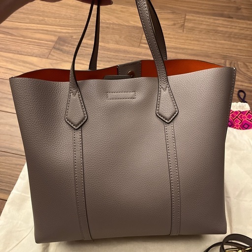 Tory Burch グレー レザー ハンドバッグ
