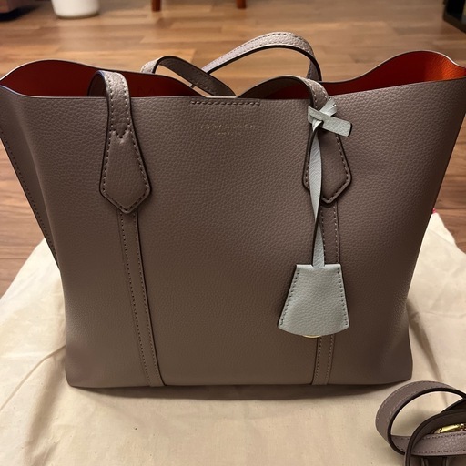 Tory Burch グレー レザー ハンドバッグ