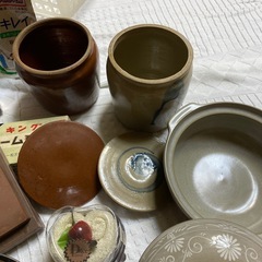 1人用土鍋　保存陶器　スポンジ　餅焼網の画像