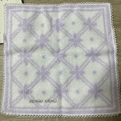【新品未使用】LAURA ASHLEY ローラアシュレイ　ハンカチ　パープルの画像